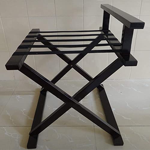 Porte-bagages pliable en bois massif pour valise et chambre d'amis - 4