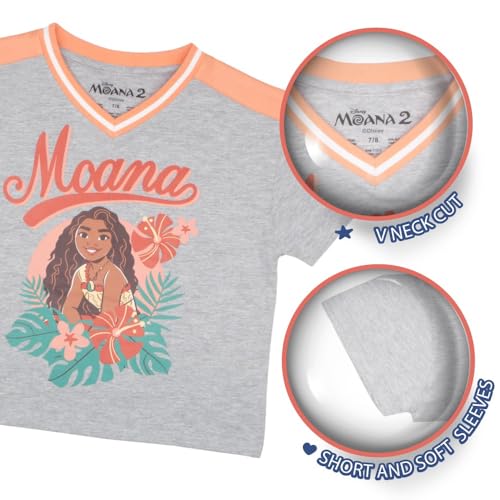 Image of Disney Princess, Lilo and Stitch, Minnie Mouse, Moana and Frozen Girls 2-Piece Sets - Short Sleeve T-Shirt and Skort for Kids