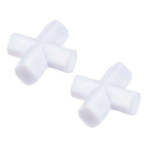 Miniatura 8 de MECCANIXITY Agitador magnético mezclador barra de agitación 30 mm (1.18 ") imán de recubrimiento en forma de cruz blanco para laboratorio 2 piezas