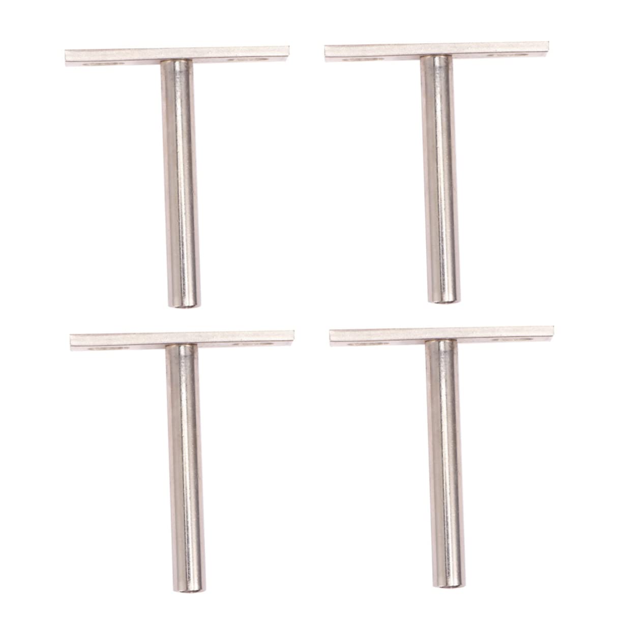 Angoily 4pcs 3 Bracket Stainless Wall Mounted Shelf T-Shape Bracket Shelves for Kitchen Cabinets Hardware Brackets Decorative Shelves Metal Shelf Metal Brackets Hidden Furniture Decorate