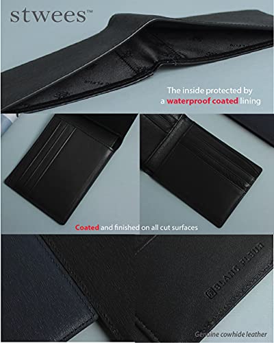 maskfactory stwees bifold leather wallets Ultra slim RFID Front pocket slim ID window Slim style D Black Stwees Bifold Wallets4