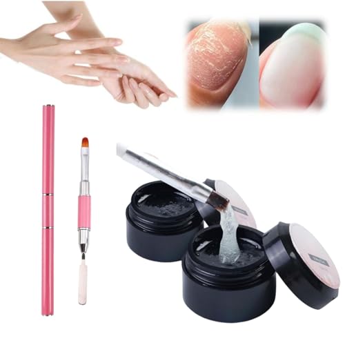 Nail Repair Protection Gel,Nail Glue Instant Cracked Nails Repair Gel,Nails Treatment Repair Gel,Repair Kit for Split Natural 𝙉𝙖𝙞𝙡, Easy and Quick Repair (2PCS)