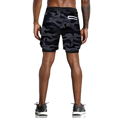 Image of IVAAN Black Polyester Shorts for Running- Regular, Gym
