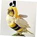 Hemoton Warm Parrot Clothes Bee Shaped Costume for Birds Creative Cosplay Outfit for Parrots Stylish Halloween Apparel for PET Birds Cozy Winter Wear