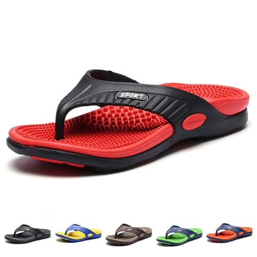 Flip Flops for Men & Women Lightweight Acupressure Sandals Massage Slippers, Summer Breathable Beach Shoes with Arch Support,Outdoor Casual Relief Plantar Fasciitis Heel Slippers Unisex4