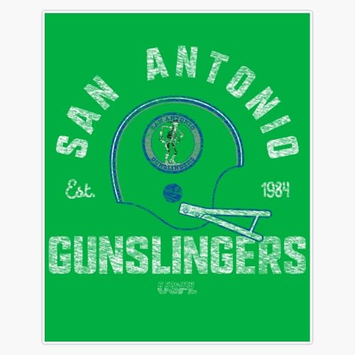 Defunct Series: San Antonio Gunslingers Sticker Decal Car Window Water Bottle 5"