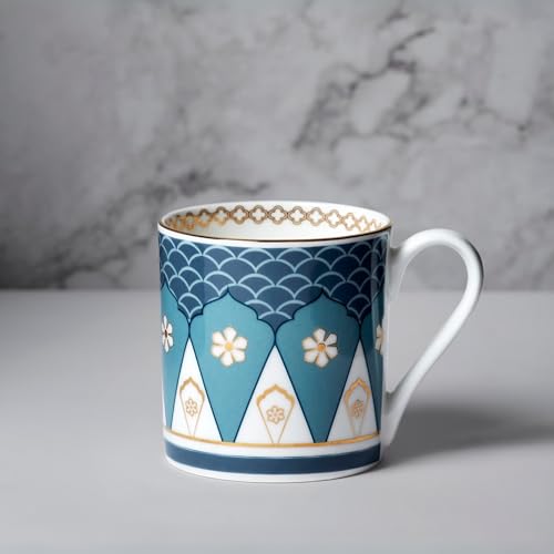Image of India Circus Fine Bone China Coffee Mug Set of 6-220 Ml Each | Accented with 22 Carat Gold (6 Pcs)(LE11), Tea Cup Set of 6, Mugs for Coffee, Cups Set, Ideal for Gifting, Perfect for Home & Office