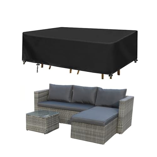 Landrip Funda Muebles Exterior Rectangular, Funda Mesa Jardin,Impermeable, 420D Oxford Funda Protectora Muebles Jardin Impermeable, 200x160x70cm