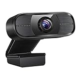 HuaLights Webcammit Mikrofon, Full HD 1080P Webcam für Laptop, Computer, PC, Mac, Plug & Play Streaming Webcam für Live-Streaming, YouTubeLernen, Konferenz, Spielen