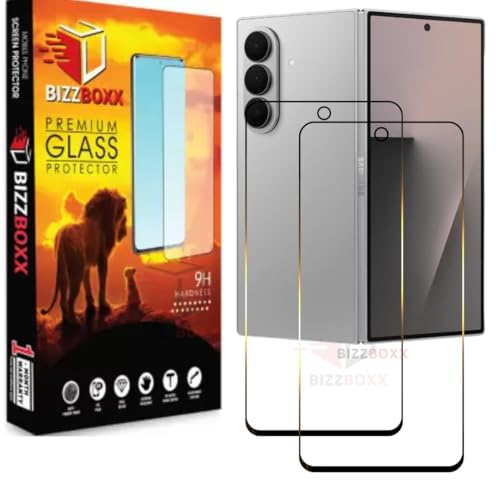 Image of Compatible With Samsung Galaxy Z Fold7 5G Tempered Glass Screen Protector Guard - HD Clarity, Shatterproof, Anti-Fingerprint Screen Guard (8.0 inch)|With Installation Kit - Pack of 2