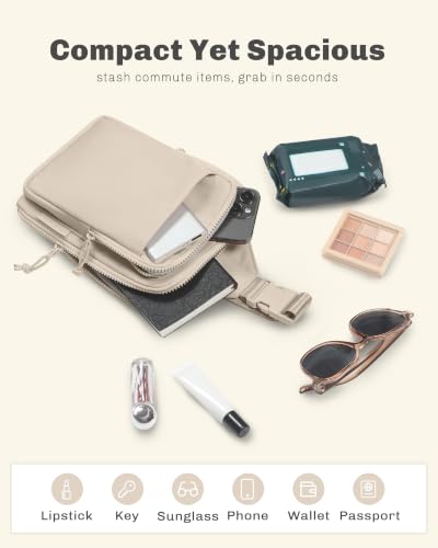 Image of Hynes Eagle Nylon Sling Bag for Women Convertible Crossbody Chest Purse with Reversible Strap for Travel Hiking Work Commute