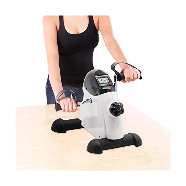 Hausse Portable Exercise Pedal Bike for Legs and Arms, Mini Exercise Peddler with LCD Display