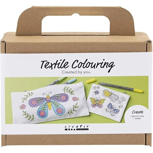 Kit de bricolage textile papillons pastel pour activité manuelle enfant