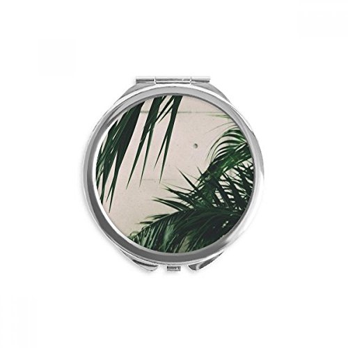 Miroir portable à la main feuille naturelle idée cadeau utile pour trousse de maquillage