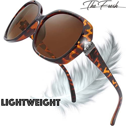 Image of The Fresh Women's Oversized Square Jackie O Cat Eye Hybrid Butterfly Fashion Sunglasses - Exquisite Packaging