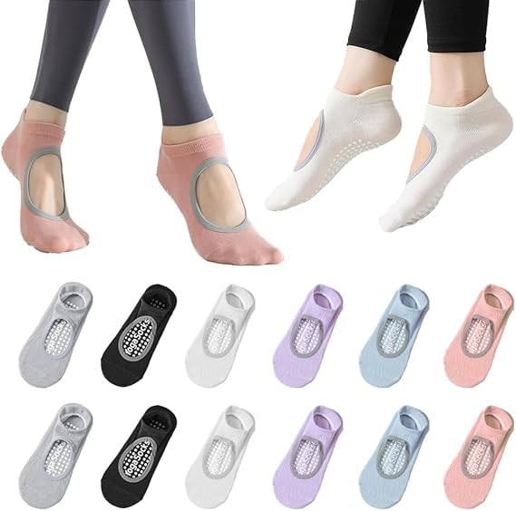 La mejor comparación de Ropa de Yoga y Pilates los 10 mejores. 44 BOOSEN 6 Pares Calcetines de Yoga, Calcetas de Pilates Transpirables, Calcetines Antideslizantes Ejercicio con Asas y Correas, Talla 35-40 para Yoga, Gimnasia, Deportes, Ballet,...