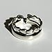 Ch.yishi Handmade Vintage 925 Sterling Silver Wide Band Heart Rings for Women/Men,Adjustable Thumb Finger Ring (Double heart)