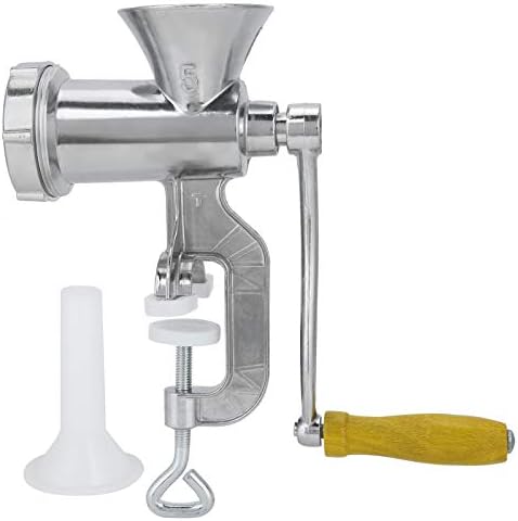 Rotary Grinder Sausage Stuffer | Aluminum Alloy Manual Meat Grinder | Multi-functional Sausage Pepper Spice Grinding Machine Household Kitchen Tool for Grinding Meat/Spices/Vegetables