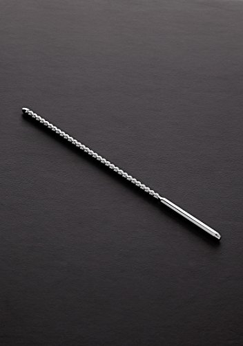 Triune gerippter Harnröhren Massagestab aus Edelstahl, 17 cm einführbare Länge, 0.6 cm Durchmesser