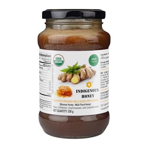 Image of INDIGENOUS HONEY USDA Certified Organic Raw Honey with Organic Ginger