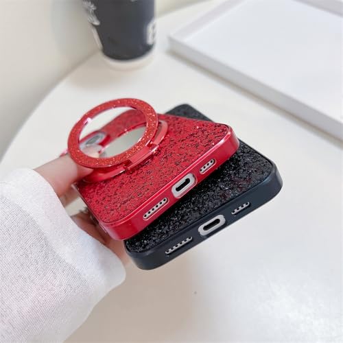 Coque pour iPhone 11 Pro miroir pailleté protection antichoc rouge compatible induction