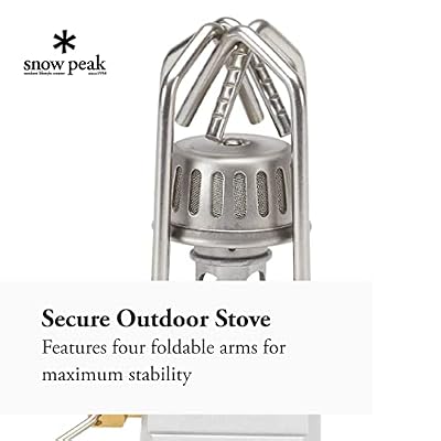 Snow Peak GigaPower Stove Manual, GS-100R-US, Manual Igniter, Lightweight, Compact for Camping and Backing, Designed in Japan, Lifetime Product Guarantee