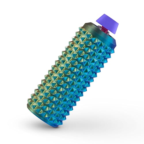 Image of Sensory Roller Fidget with Clicker, Tactile Spikes for Anxiety, Stress Relief, Pain Stim, Autism & Over Stimulation with Lanyard (NEON Harmony)