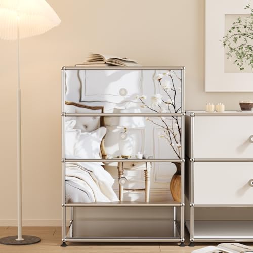 FANCYEASY 15.7"x472" Silver Mirror Sticker for Walls Self Adhesive Non-Glass Reflective Peel and Stick Mirror Paper Flexible Chrome Vinyl Roll for DIY Crafts Cabinets Appliances Party Wall Decor by FANCYEASY - Used condition - Image 5