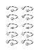 Produktbild 10 Stück Edelstahl Hufeisen Hoop Nasenringe Hoop chirurgische Piercing für Helix Tragus Knorpel Lippe Augenbraue, 16 Gauge, 5 Stile