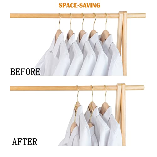 Koobay Clothes Hanger 36Pcs Connector Hooks Stable Hanger Gold Metal Outfit Hangers Extender Clips Mini Cascading Hanger Hooks #TOP1