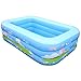Produktbild LZTET Rechteckige Aufblasbare Kinder Familie Pool Tragbare Garten Outdoor Schwimmen Spielen Dusche Pools Kind Geburtstagsgeschenk 240 * 160 * 65 cm (blau)