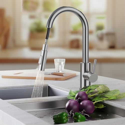 Mitigeur cuisine rétractable pour éliminer les éclaboussures et l'eau tiède instable