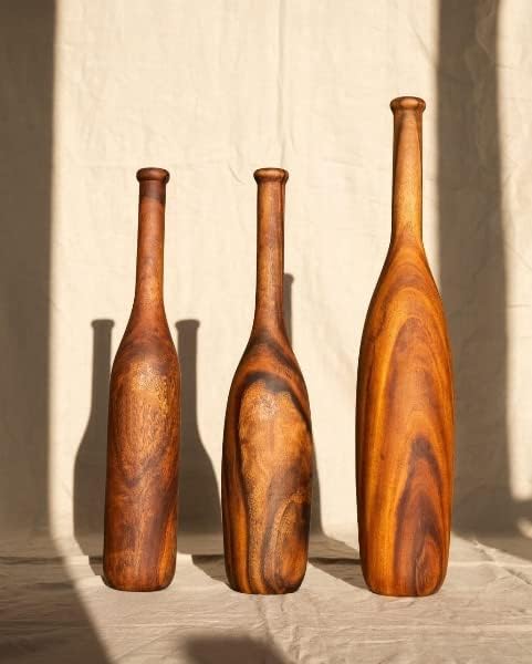 ZUBYCO SPORTS Natural Wooden Indian Clubs/Mugdar/Meel/Clubbell/Karla Kattai (10)