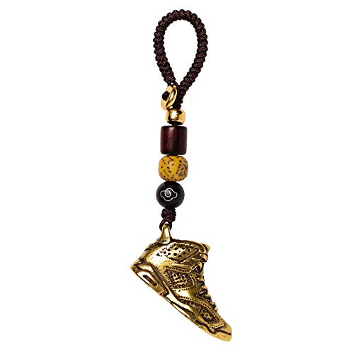 Porte - clés en Laiton pour Chaussures de Basket - Ball, Porte - clés pour Chaussures de Sport, Conception de Boutons - poussoirs en Temps réel