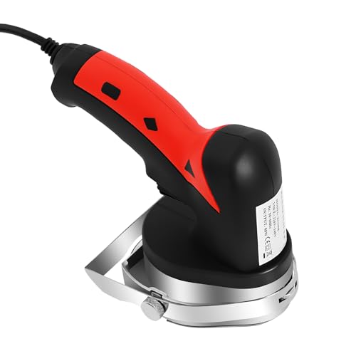 WINPANG Cortadora eléctrica de kebab, con motor de cobre de 80 W, espesor de corte ajustable 1-8 mm, cuchillas de acero inoxidable rojo/negro para restaurantes y bocadillos Shawarma