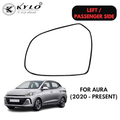 Image of Kylo Aura (2020-Present) Passenger Side (Left Side) Car Side Mirror Glass /Tukdi /Sub Mirror Plate
