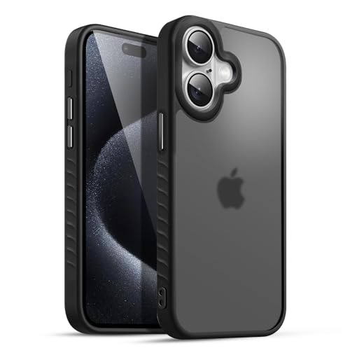 Image of KARWAN️ Shockproof Back Case Cover for iPhone 16 | Camera Protection Bump |Shockproof Back Case Cover for iPhone 16 - Black