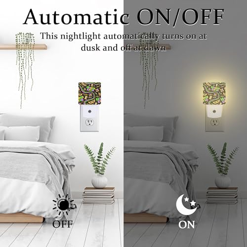 Image of Happy Mardi Gras Night Light, Carnival Fleur De Lis Mask Beads Dusk to Dawn Night Light Plug in, 0.5w Energy Saving Sleep Friendly Nightlights for Kids Boys Girls Home Decor