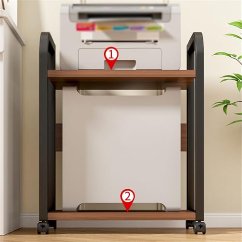Soporte para Torre de Computadora Multi-capa con Ruedas Giratorias de 4 unidades, Estante móvil de Escritorio para CPU y Cart para Impresora miniatura 4