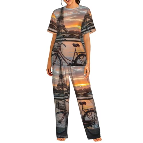 Pyjama femme manches courtes léger pour nuits fraîches et confortables