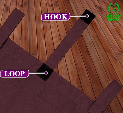 Image of HDPE Fabric 85-90% Sun Blockage & UV Protection Detachable Tab Top Balcony & Outdoor Curtains Temperature Reducing for Window&Door Curtains(Burgundy Color 4.5X9 Feet) 1 Piece