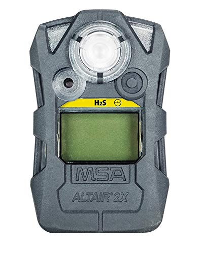 MSA 10153984 ALTAIR 2XP Single-Gas Detector - (H2S-Pulse) Hydrogen Sulfide (Low: 10ppm, High: 15ppm), Color: Charcoal, Portable Gas Monitor, Stand-Alone Bump Test, UL/CSA