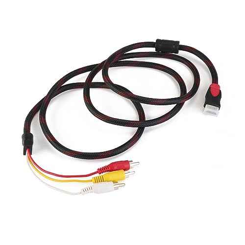 DOITOOL 1.5m Converter Cable Audio Video Adapter for Plated Connectors Shielding for Home Theater and