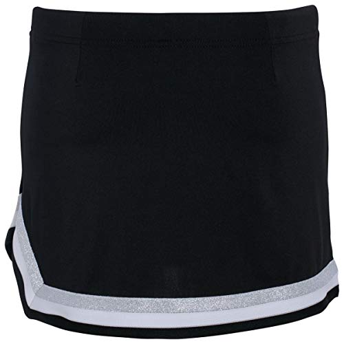 Augusta Sportswear Ladies Pike Skirt L Black/White/Metallic Silver