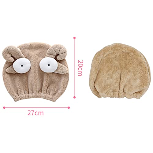 Abcsea 2 Pieces Kids Hair Drying Towel Wrap, Hair Dry Cap, Quick Drying Hair Turban, Quick Drying Hair Towel - Image 2