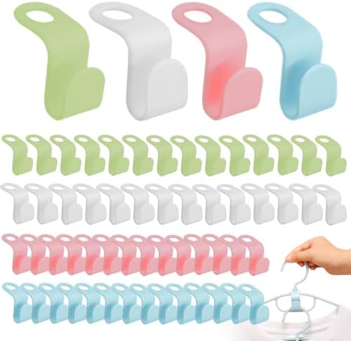60 Pieces Hooks for Hangers Hooks for Clothes Hangers Mini Hanger...