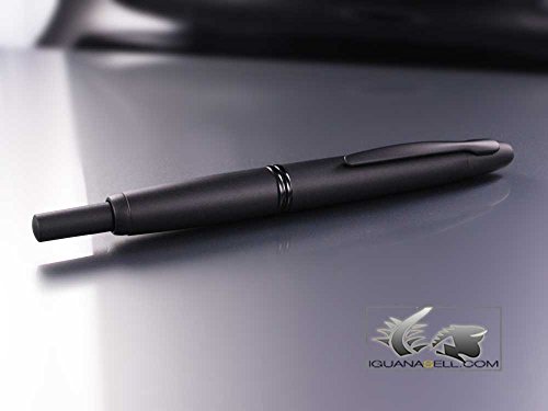 PILOT Vanishing Point Collection Refillable & Retractable Fountain Pen, Matte Black Barrel, Blue Ink, Fine Nib - Additional View