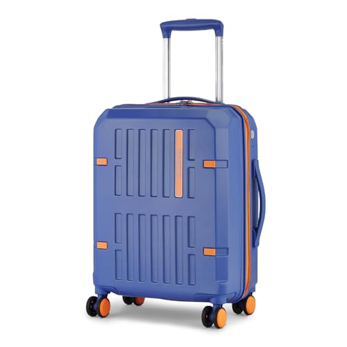 Image of uppercase Hexa Small Solid Trolley Bag with TSA Lock, Durable for Travel, RCS Certified for Sustainability, Anti-Theft Zippers and Double Wheels, Suitcase for Men & Women