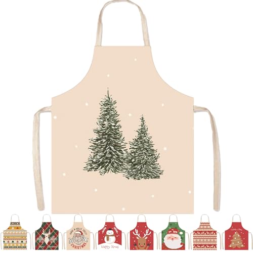MORAINJAY Weihnachtsküchen Schürze, Weihnachtsbaum Weihnacht