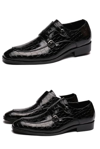 Men's Dress Shoes Oxfords are Worn with Classic Modern Dress Leather Shoes and Casual Loafers (Black,10)